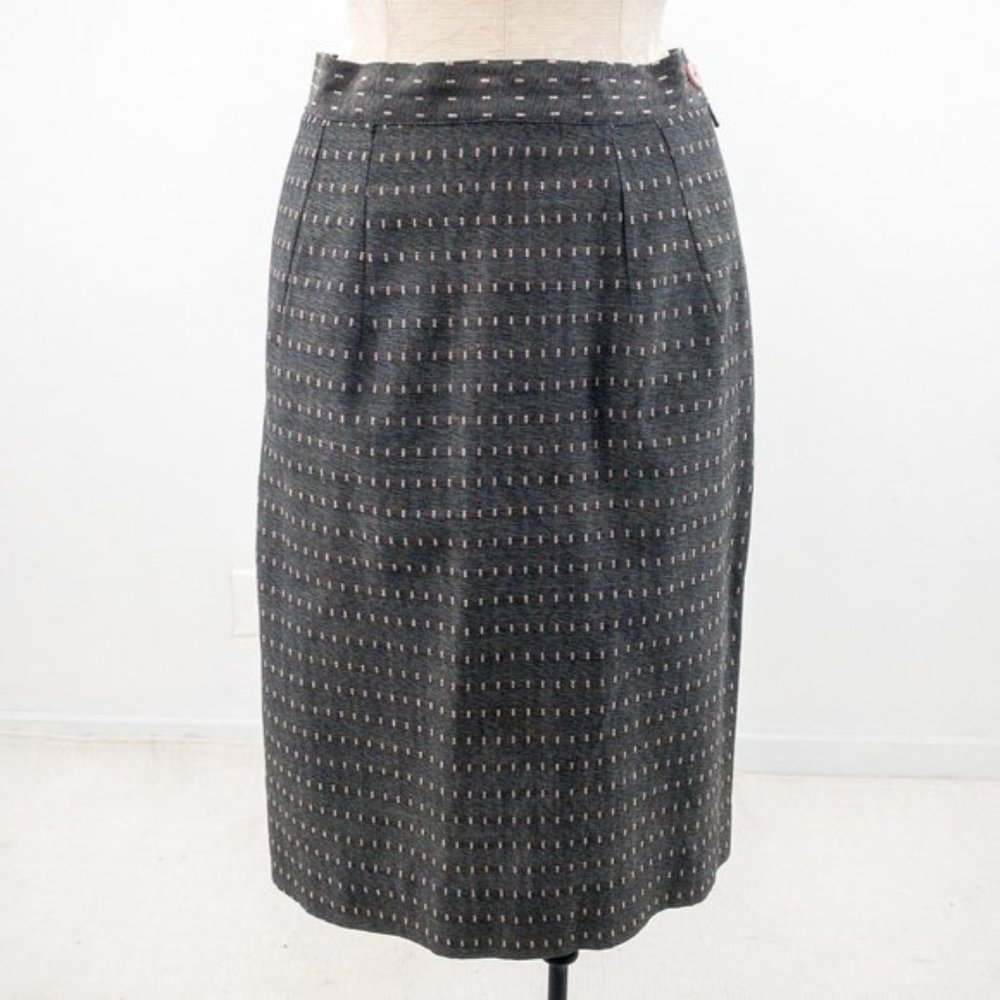 Vintage 40s S 2 Piece Skirt Set Blazer Suit Gray - Picture 5 of 13